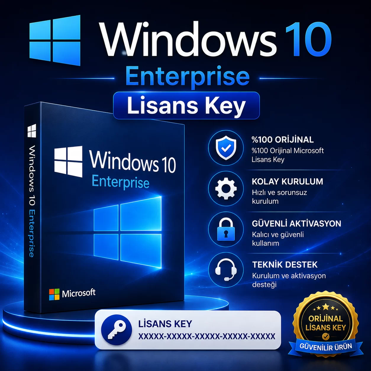 Windows Enterprise SMS onay görseli