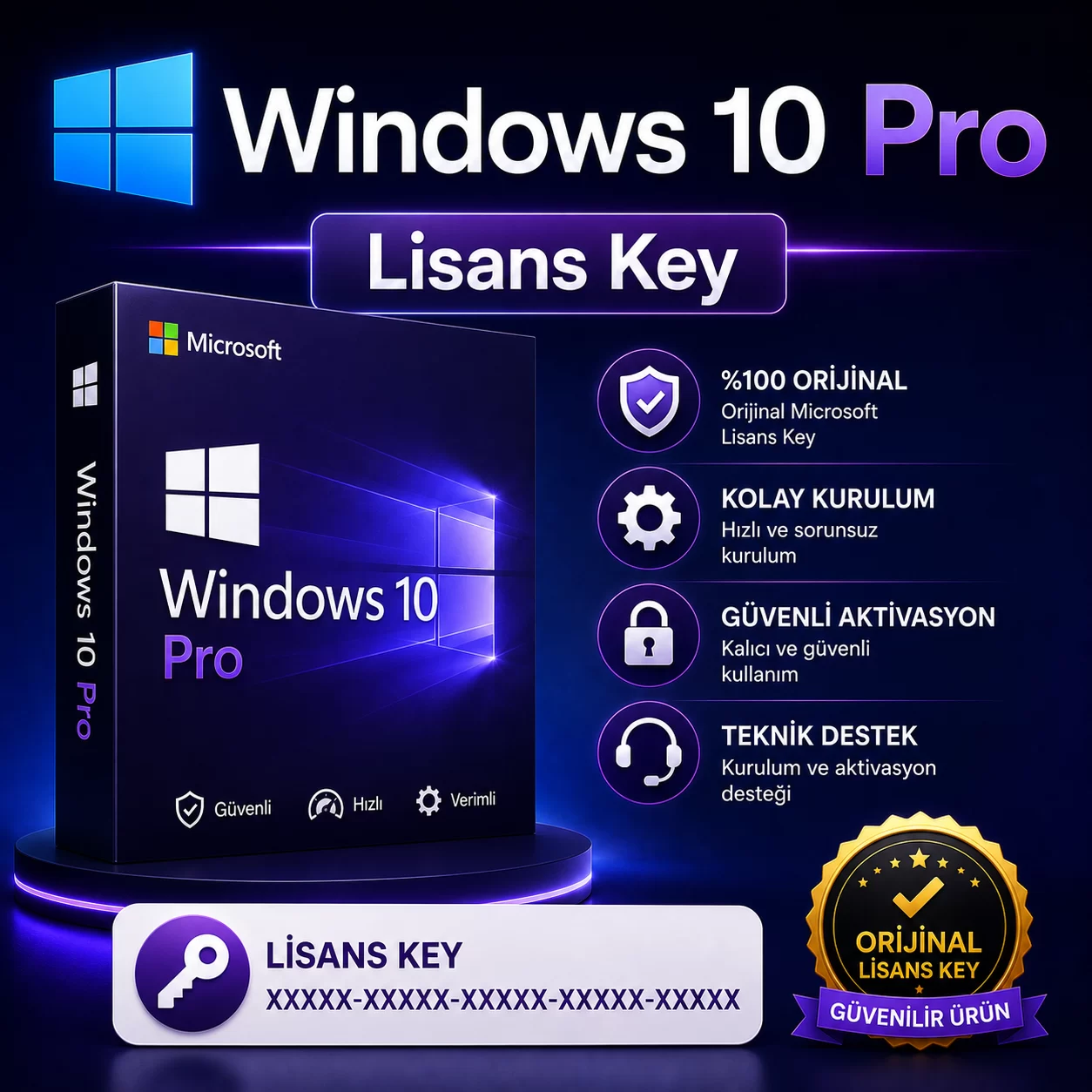 Windows Pro SMS onay görseli